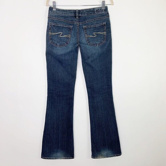 Silver Aiko Bootcut Jeans Womens Size 27 Dark Wash Boot - Picture 3 of 10